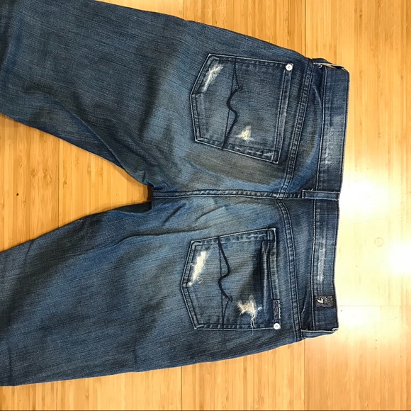 7FAM Roxanne Distressed Floral Patch Jeans - Picture 7 of 8